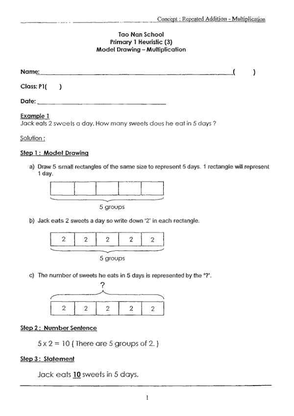 Tao Nan P1 Math SA2 2013 exam paper PDF preview