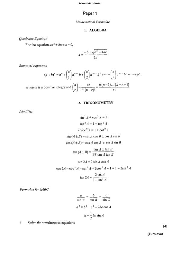 Bedok View Sec4 A_Maths Prelim 2025 exam paper PDF preview