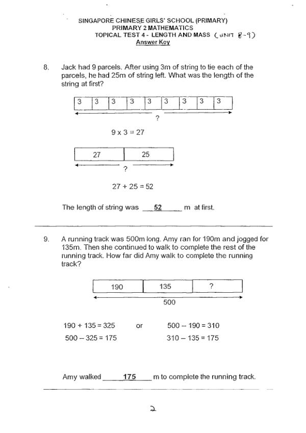 Singapore Chinese Girls P2 Math WA3 2013 exam paper PDF preview