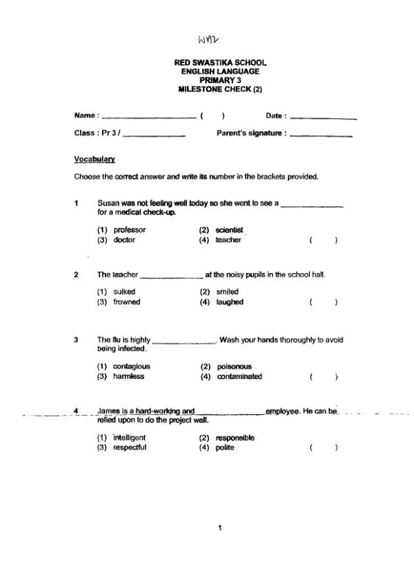 First page preview of P3 Eng 2025 WA2 — Red Swastika
