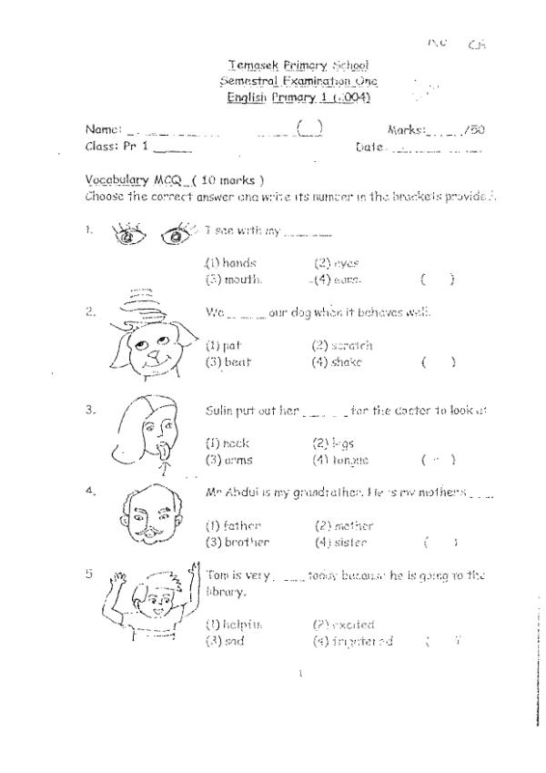 Temasek P1 Eng WA2 2004 exam paper PDF preview