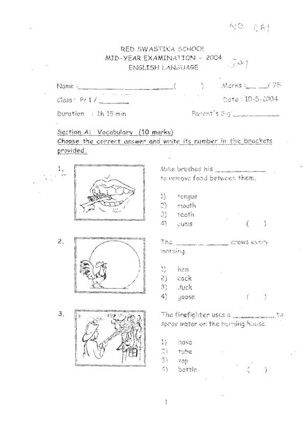 Red Swastika P1 Eng WA2 2004 exam paper PDF preview