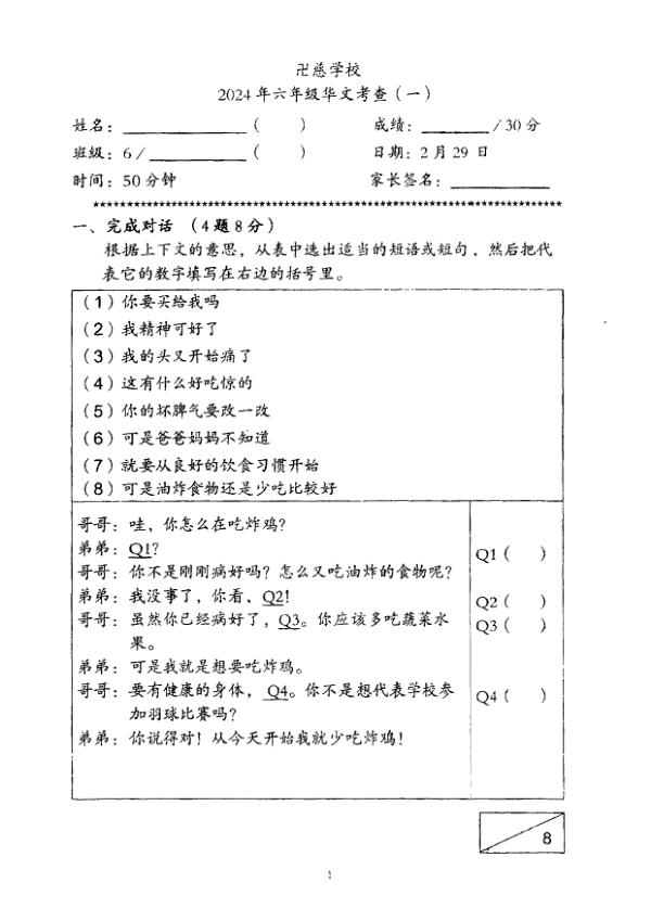 First page preview of P6 Chi 2024 WA1 — Red Swastika