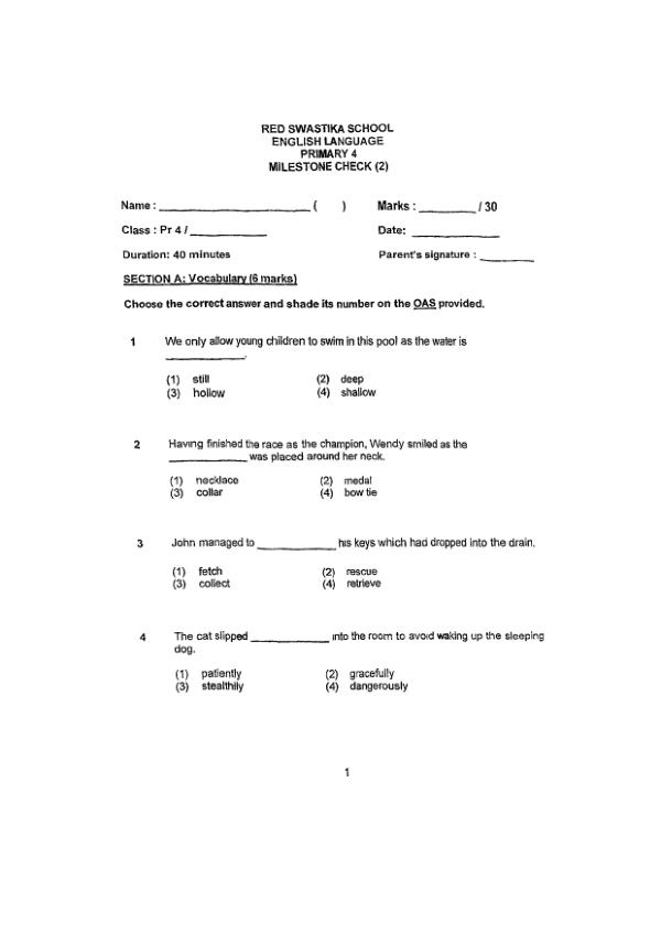 First page preview of P4 Eng 2025 WA2 — Red Swastika