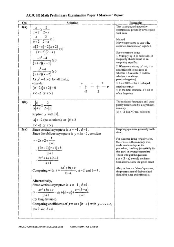 Testpaper Year : 2025 Testpaper Type : Prelims Testpaper Subject : Maths-H2 Download This Testpaper A Level Maths_H2 Prelim 2025 exam paper PDF preview
