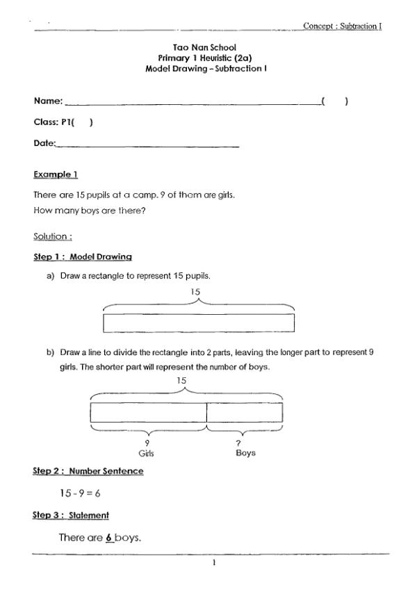 Tao Nan P1 Math WA2 2013 exam paper PDF first page preview
