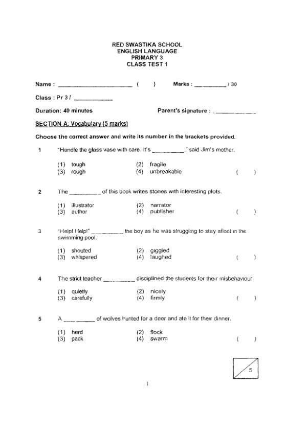 First page preview of P3 Eng 2024 WA1 — Red Swastika