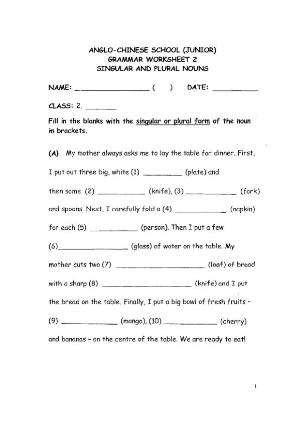 Anglo Chinese P2 Eng WA1 2019 exam paper PDF first page preview