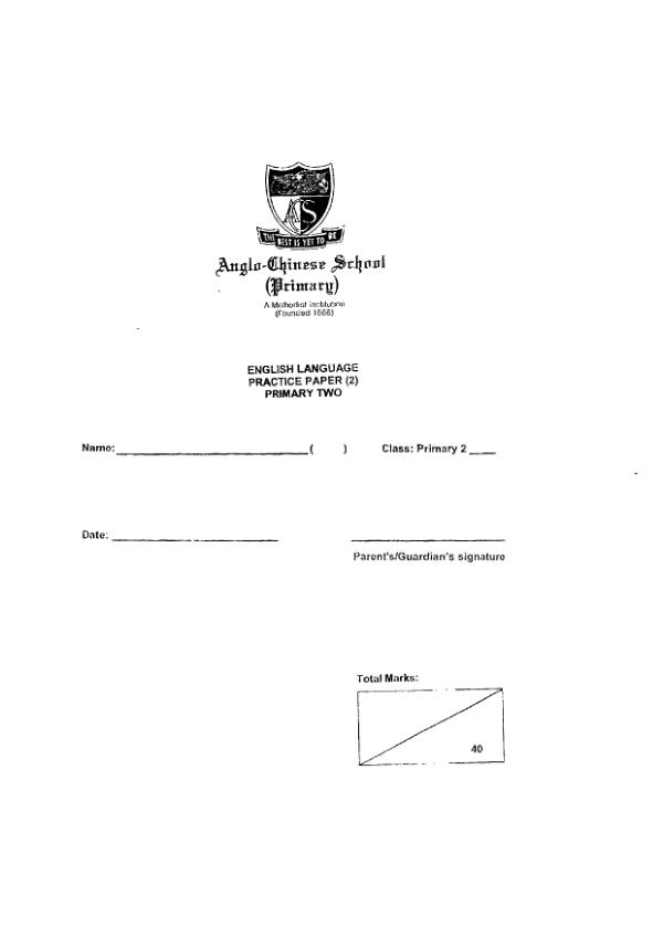 Anglo Chinese P2 Eng WA2 2018 exam paper PDF preview
