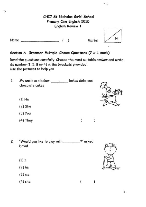 CHIJ P1 Eng SA2 2015 exam paper PDF preview