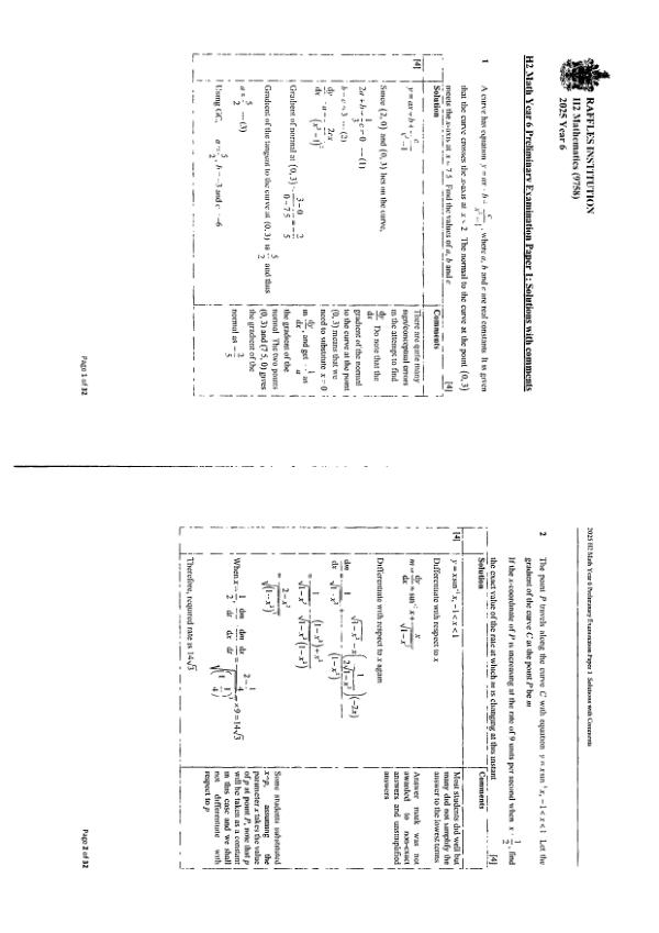 Testpaper Year : 2025 Testpaper Type : Prelims Testpaper Subject : Maths-H2 Download This Testpaper A Level Maths_H2 Prelim 2025 exam paper PDF preview