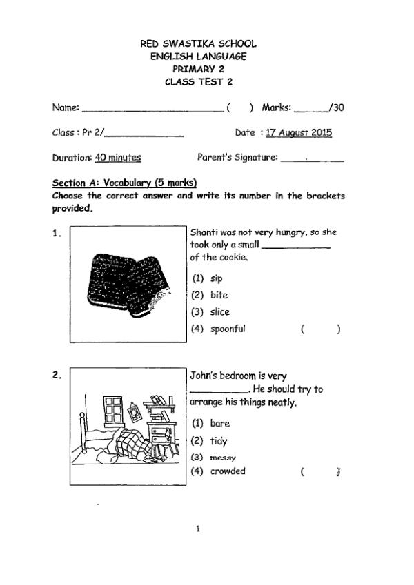 Red Swastika P2 Eng WA3 2015 exam paper PDF first page preview
