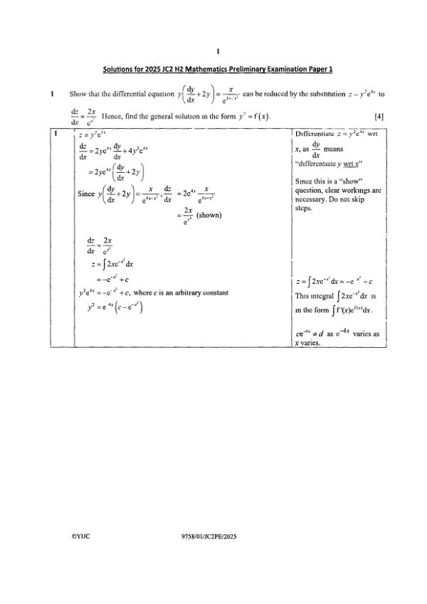 Testpaper Year : 2025 Testpaper Type : Prelims Testpaper Subject : Maths-H2 Download This Testpaper A Level Maths_H2 Prelim 2025 exam paper PDF preview