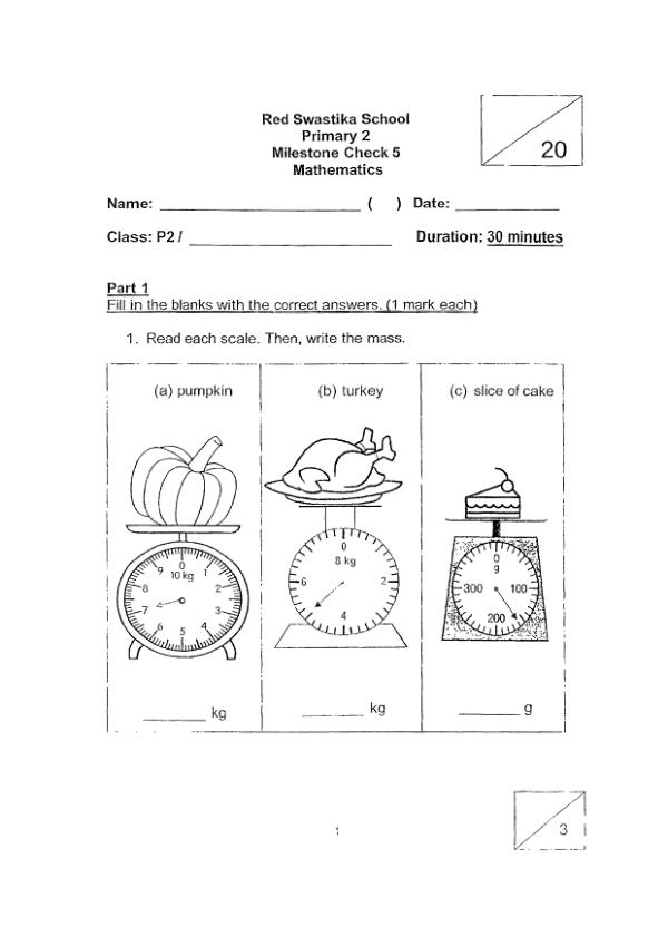 First page preview of P2 Math 2019 WA3 — Red Swastika