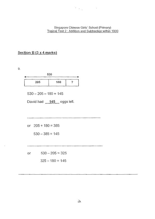Singapore Chinese Girls P2 Math WA1 2013 exam paper PDF first page preview