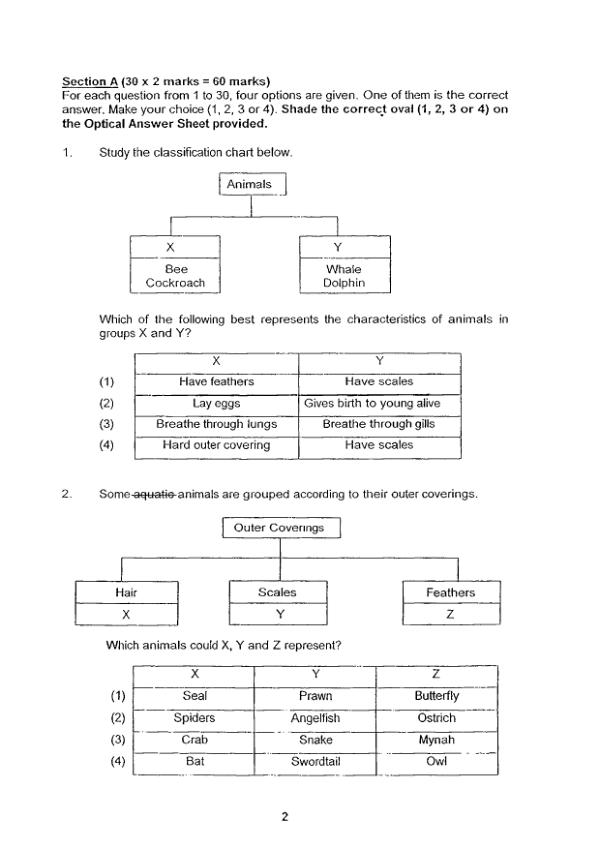 Nanyang P4 Sci WA2 2013 exam paper PDF preview