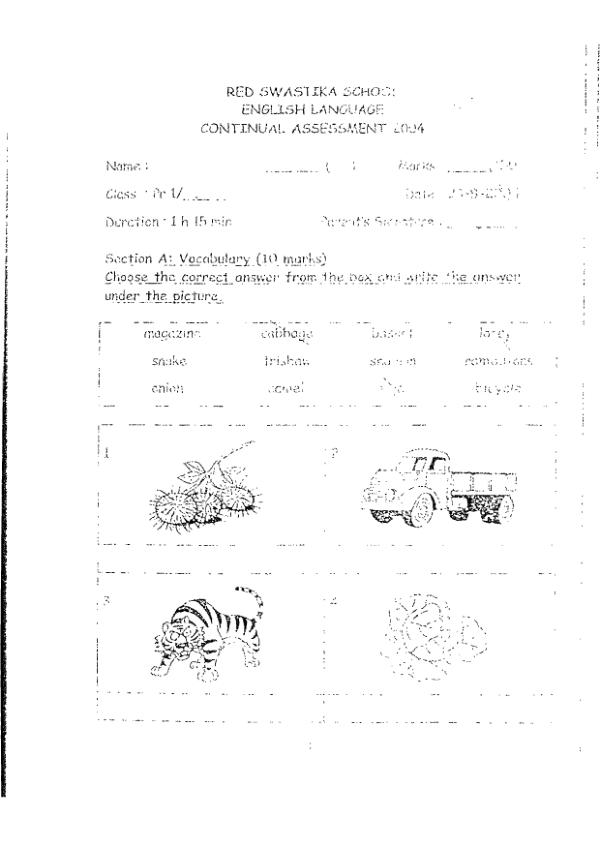 Red Swastika P1 Eng WA3 2004 exam paper PDF preview