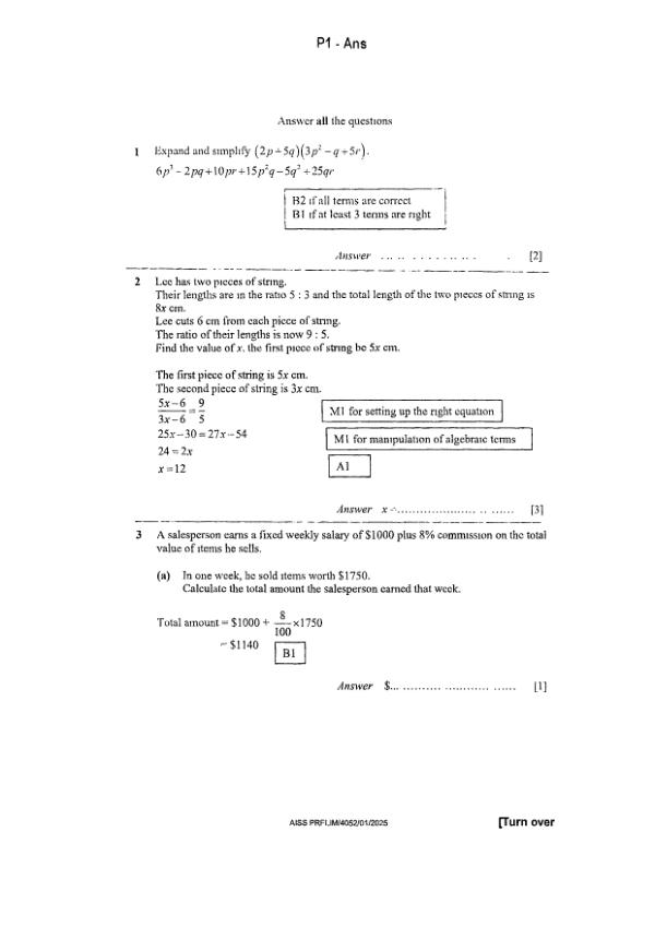 Ahmad Ibrahim Sec4 E_Maths Prelim 2025 exam paper PDF preview