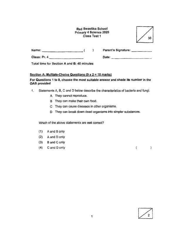 First page preview of P4 Sci 2025 WA1 — Red Swastika