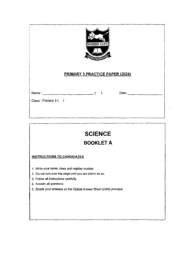 First page preview of P3 Sci 2024 WA3 — Tao Nan