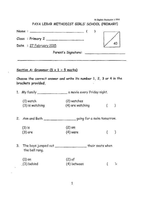 Methodist Girls P2 Eng WA1 2015 exam paper PDF preview