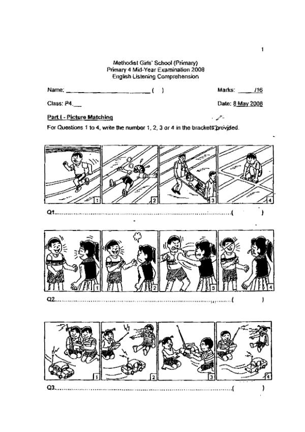 Methodist Girls P4 Eng WA2 2008 exam paper PDF preview